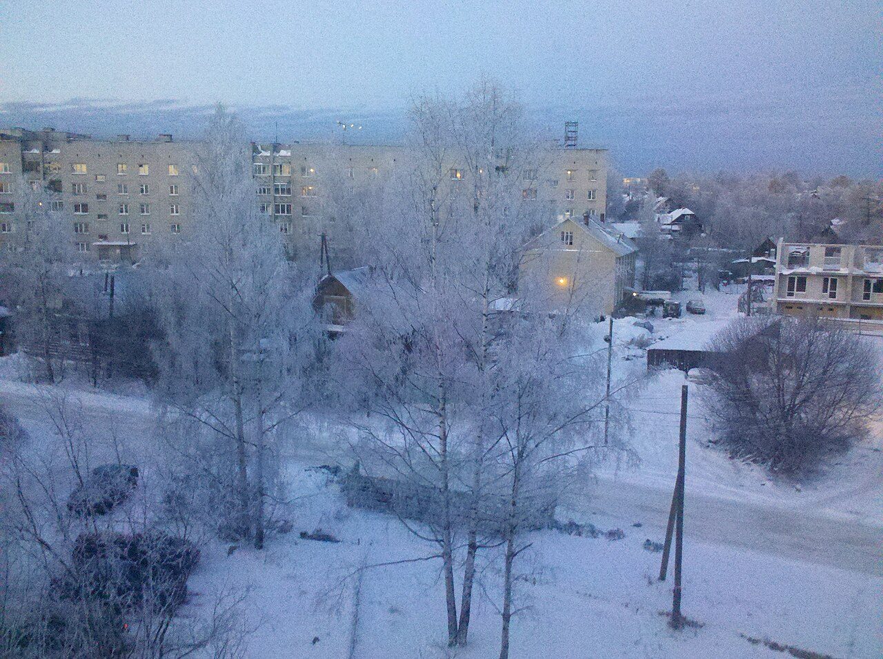 Зимнее утро в Петрозаводске